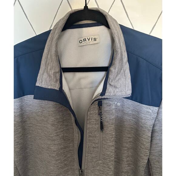 Orvis Men's Bonded Full Zip Jacket in Grey and Blue - XL - Picture 6 of 9